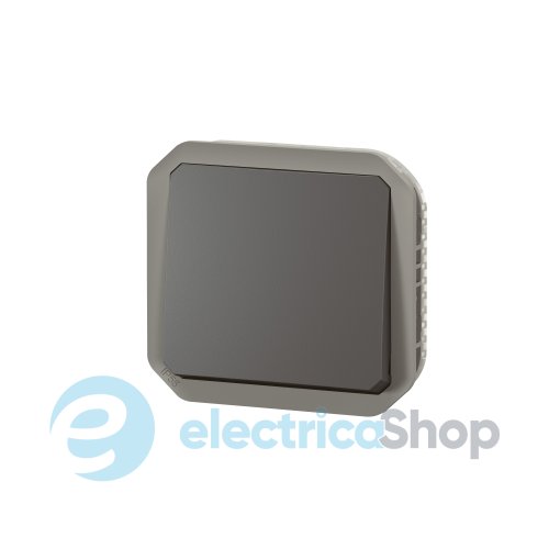 Кнопка 1-кл. 10А/250В с НВ конт. мех-м. Legrand Plexo New 069810L цвет антрацит