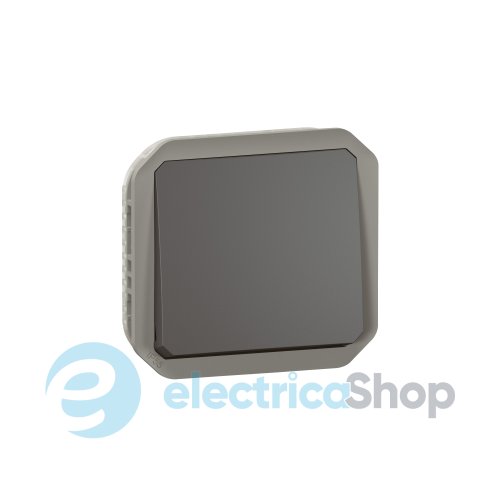 Кнопка 1-кл. 10А/250В с НВ конт. мех-м. Legrand Plexo New 069810L цвет антрацит
