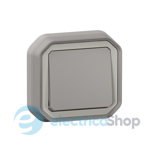 Переключатель 1-кл. 10А/250В встр. Legrand Plexo New 069811L цвет серый