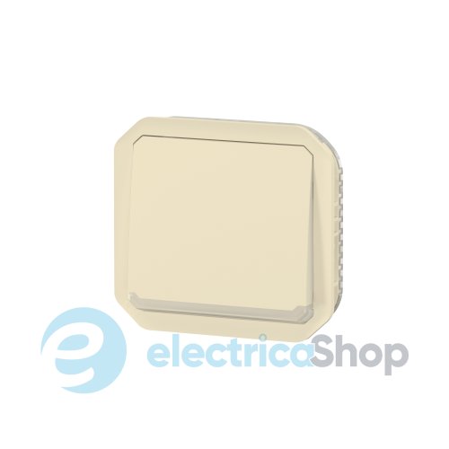 Кнопка с подсв. 1-кл. 10А/250В с перем. мех-м. Legrand Plexo New 069826L цвет бежевый