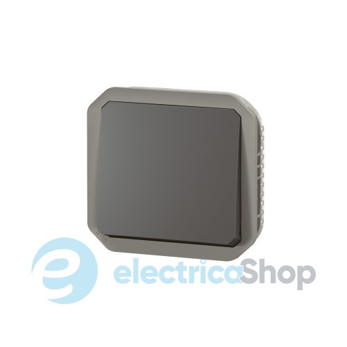 Кнопка 1-кл. 10А/250В с перем. мех-м. Legrand Plexo New 069841L цвет антрацит
