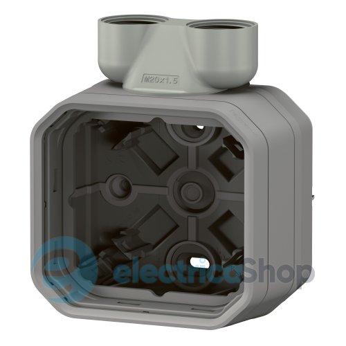 Коробка накл. 1-пост. с двойным вводом ISO20 Legrand Plexo New 069846L цвет серый