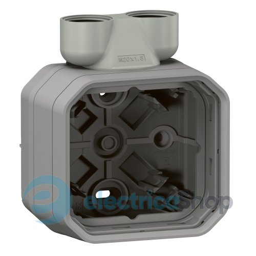 Коробка накл. 1-пост. с двойным вводом ISO20 Legrand Plexo New 069846L цвет серый