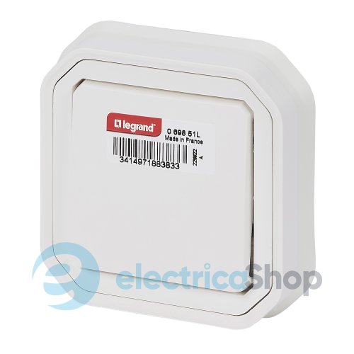 Переключатель 1-кл. 10А/250В встр. Legrand Plexo New 069851L цвет белый