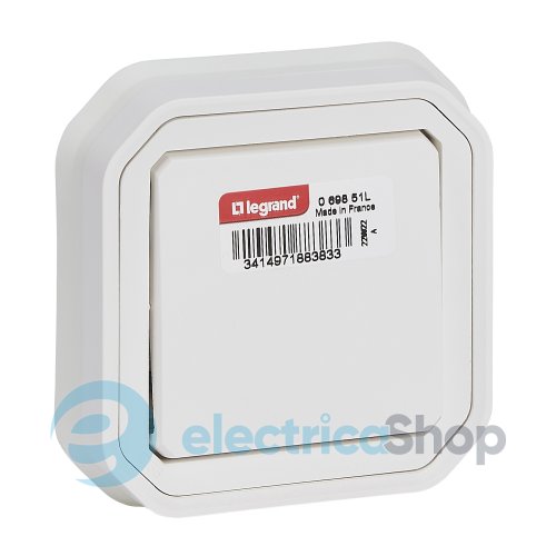Переключатель 1-кл. 10А/250В встр. Legrand Plexo New 069851L цвет белый