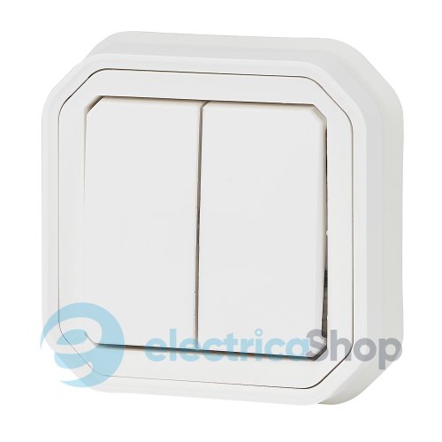 Перемикач/кнопка 2-кл. 10А/250В вбуд. Legrand Plexo New 069855L колір білий