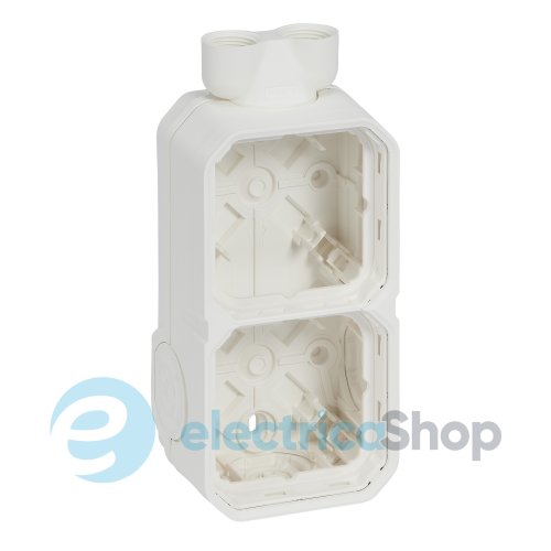 Коробка накл. 2-пост. с двойным вводом ISO20 Legrand Plexo New 069866L цвет белый