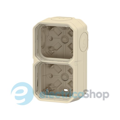 Коробка накл. 2-пост. гориз./верт. Legrand Plexo New 069867L цвет бежевый