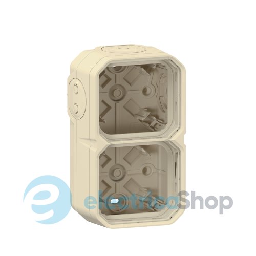 Коробка накл. 2-пост. гориз./верт. Legrand Plexo New 069867L цвет бежевый