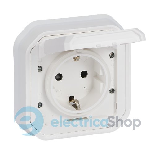 Розетка 2К+З 16А/250В из вин. клемм. встр. Legrand Plexo New 069869L цвет белый