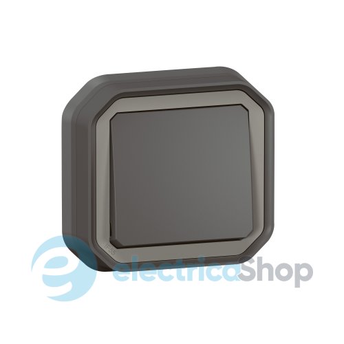 Переключатель 1-кл. 10А/250В встр. Legrand Plexo New 069881L цвет антрацит