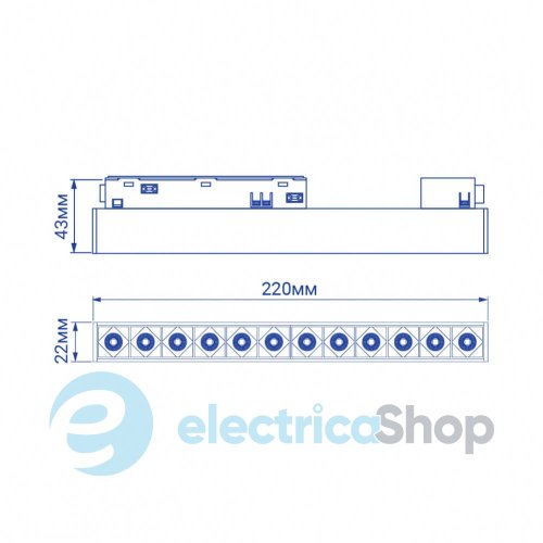 Магнитный трековый светильник Feron MGN300 12W 4000K 41929