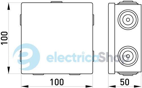 Коробка розподільча 100х100х50 e.db.pro.100.100.50u p016103 E.NEXT