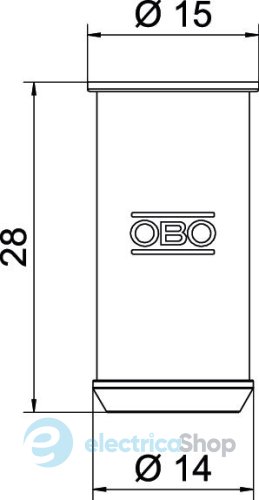 Соединительный элемент для установочных коробок гипс. стен 15х28 оранжевый ПП OBO 2003846