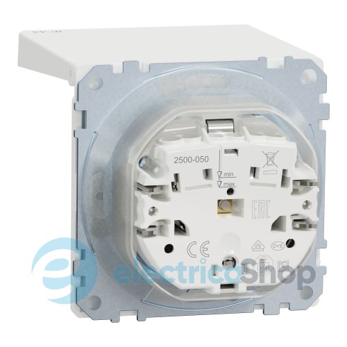 Розетка з/к (250V/16А) и крышкой IP44, защитные шторки, System Design MTN2314-6037 «белый матовый»