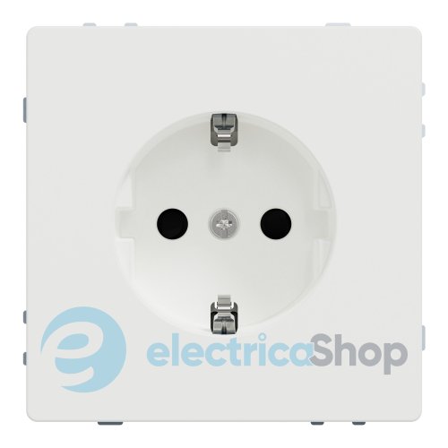 Розетка з/к (250V/16А), захисні шторки, System Design MTN2300-6037 «білий матовий»