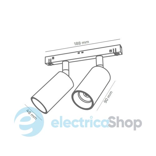 Трековий світильник BARVANOR Two Trim 48 TMT-TL-01330048LS490-RAL9003