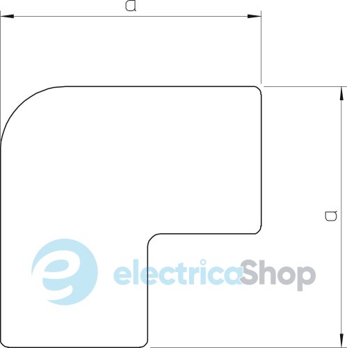 Крышка плоского угла для кабель-канала 20x10 мм. ПВХ белый 6154212 OBO Bettermann