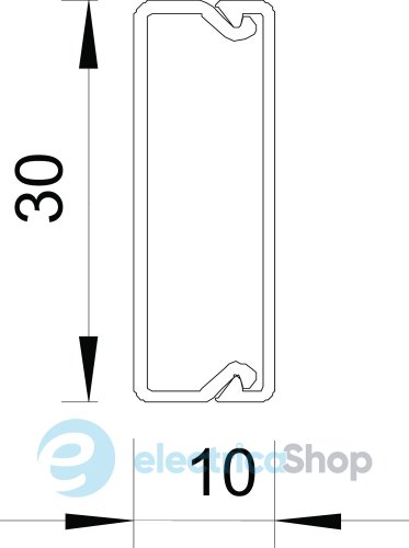 Кабель-канал 30x10 мм. ПВХ білий 6150780 OBO Bettermann