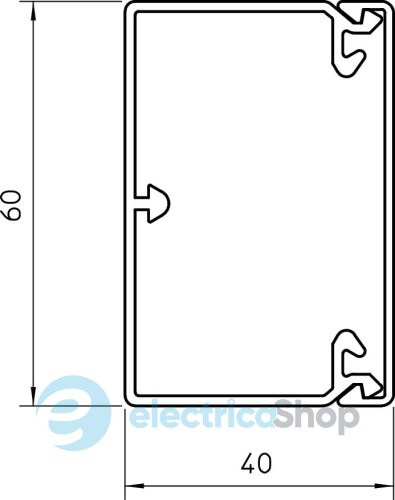 Кабель-канал 60x40 мм. ПВХ, черный RAL 9005, 6025638 OBO Bettermann