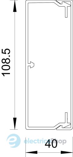 Кабель-канал 110х40 мм. ПВХ белый 6191150 OBO Bettermann