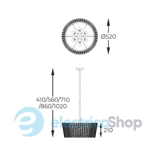 Люстра Zuma Line BACH P0547-06H-F9AC