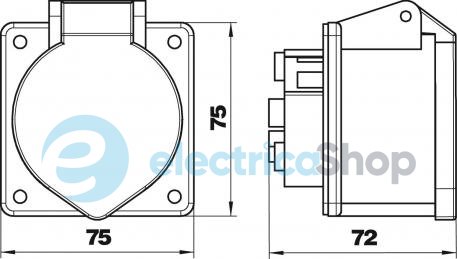 Розетка СЕЕ 16А 3pin+N+PE, 400V OBO 6109874