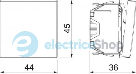 Перемикач односторонній 10A/250V Modul 45 OBO 6120932, сніжно-білий