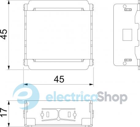 Адаптер для поворота выключателя на 90° Modul 45 OBO 6120992, сталь