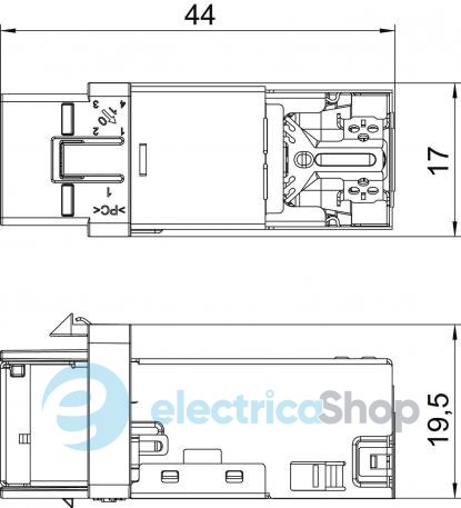 Інформаційний модуль RJ45, Cat.6A, екран., R&M / snap-in (з адаптером Keystone) 6117346
