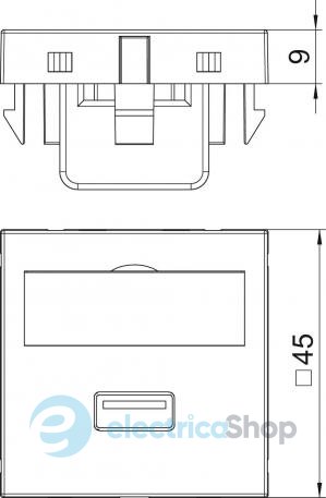 Розетка USB 3.0 с кабелем подключения Modul 45 OBO 6104922, снежно-белый