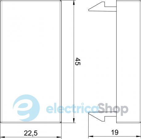 Заглушка 1-модуль 22,5x45 Modul 45 OBO 6117414, снежно-белый