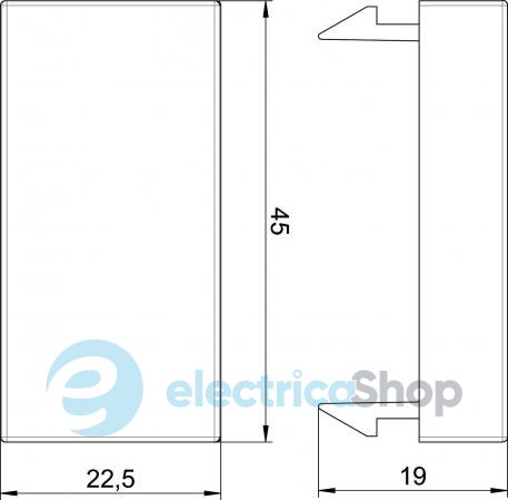 Заглушка 1-модуль 22,5x45 Modul 45 OBO 6117415, черно-серая