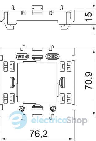 Монтажный суппорт 76x71x15мм/ПА Modul 45 OBO, 6288572