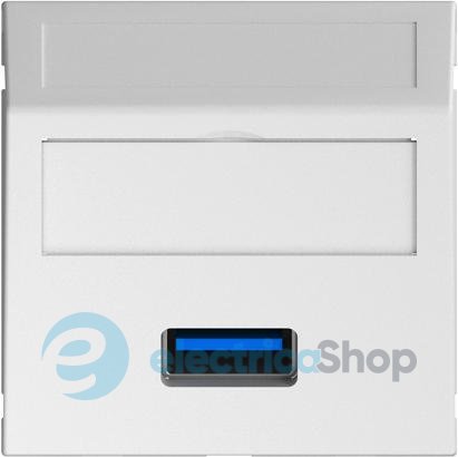 Розетка USB 3.0 с кабелем подключения, угловая Modul 45 OBO 6104934, снежно-белый