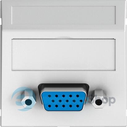 Розетка VGA (HD15) угловая Modul 45 OBO 6104622, снежно-белый