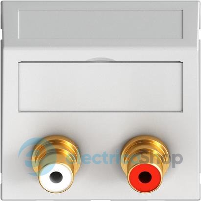 Розетка Audio R,L) угловая Modul 45 OBO 6105054, снежно-белый