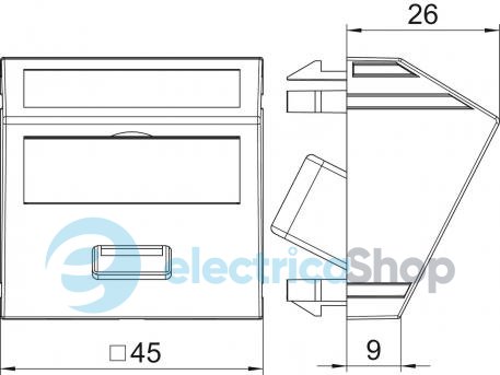 Розетка USB 3.0 угловая Modul 45 OBO 6104886, снежно-белый