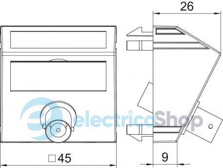Розетка BNC угловая Modul 45 OBO 6105030, снежно-белый