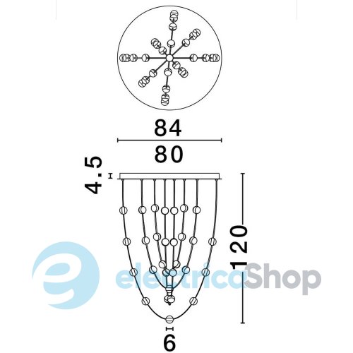 Люстра ALCINOE 9511019 Nova Luce