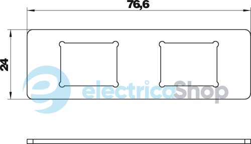 Рамка-супорт MPMT45, 2x RJ45, тип C, Keystone нерж.сталь OBO 7408705