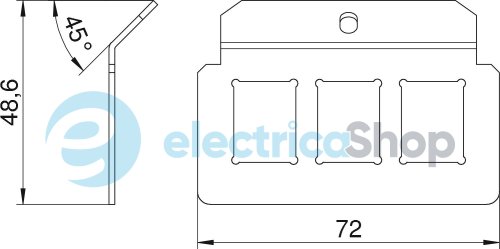 Рамка-супорт MTM 3C, 3 RJ45, тип C нерж. сталь OBO 7407828