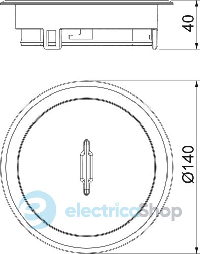 Крышка люка GES R2T CuZn, тубус, IK10, IP66 латунированная OBO 7408862