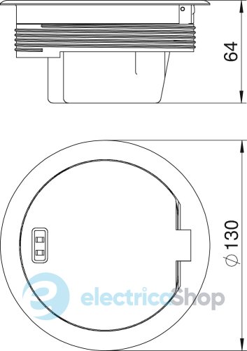 Люк GESRC2 с суппортом, блокировкой, (установка в UDL2), Hmin=70mm, IP66 хромированный OBO 7405595