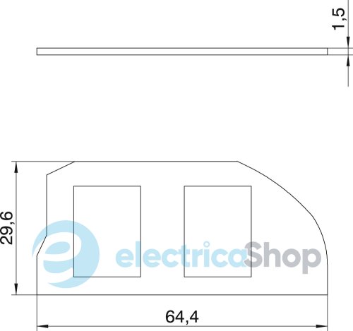 Рамка-супорт MP R2 для GESRM2, 2х RJ45, тип A (AM) нерж.сталь OBO 7407620