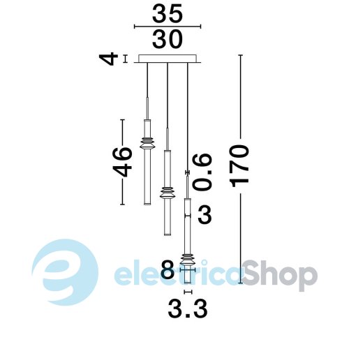 Підвісний світильник STALACTITE 9236406 Nova Luce