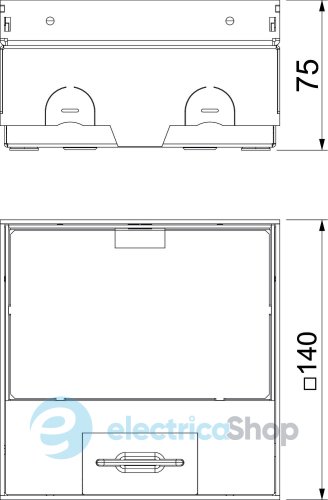 Люк розетковий UDHOME ONE, 1x 250V 16A, (1x RJ45 опційно), для покриття 15мм, (h=75-105мм), IK10, IP40 нерж.сталь OBO Bettermann 7368290