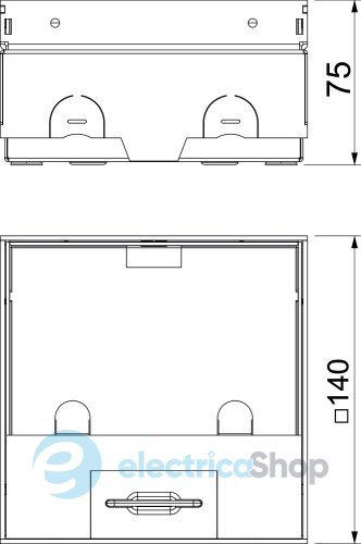 Люк розетковий UDHOME ONE, 1x Modul45, (1x RJ45 опційно), для покриття 15мм, (h=75-105мм), IK10, IP40 латунь OBO Bettermann 7368286