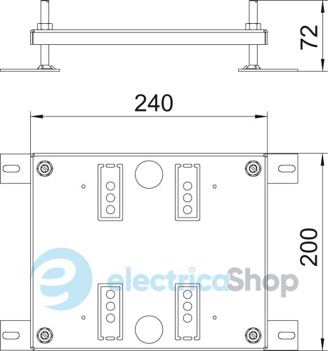 Супорт HE60 для регулювання висоти установки люка UDHOME4, 10-60мм цинк. cталь OBO Bettermann 7427440