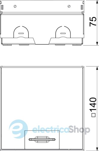 Люк розетковий UDHOME ONE, 1х Modul45, (1x RJ45 опційно), (h=75-105мм), IK10, IP40 латунь OBO Bettermann 7368284